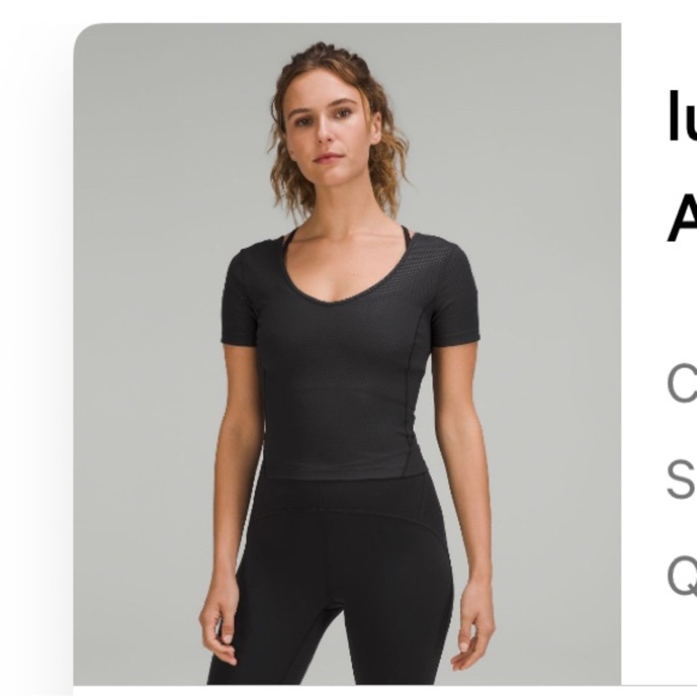 lululemon athletica Align T-Shirt - Black - size 4